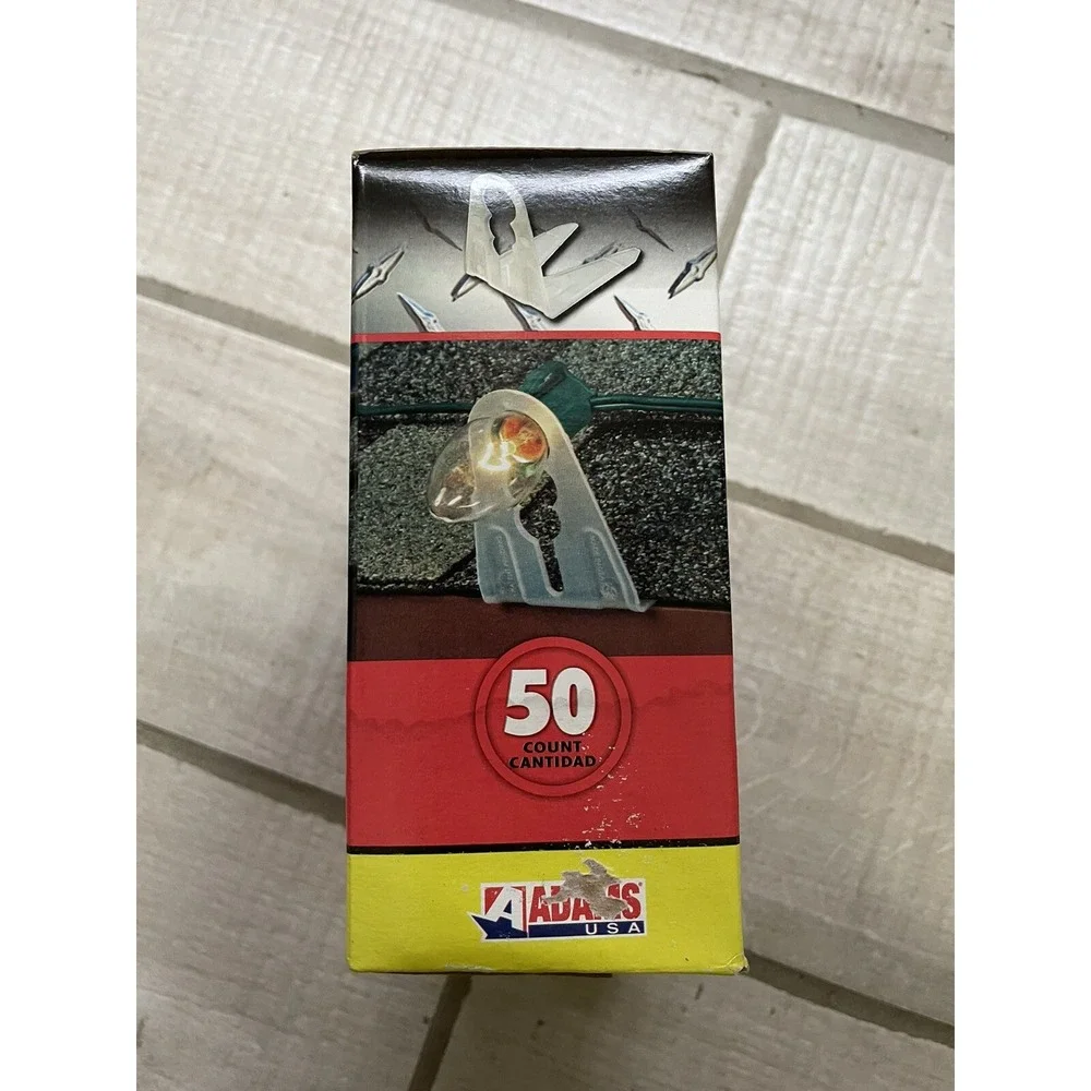 (2) Brand NEW‎ 50 Adams Commercial Grade Speed Shingle Tabs for Christmas Lights